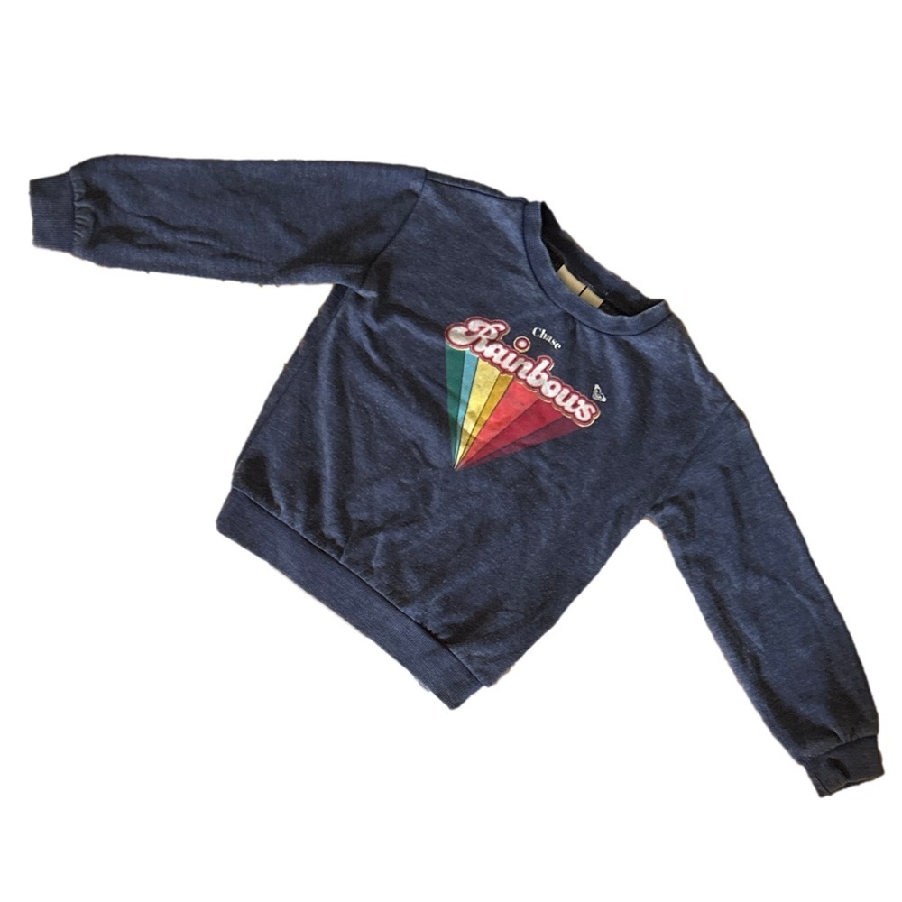 Roxy Girl Navy Blue Rainbow Graphic Sweatshirt 5